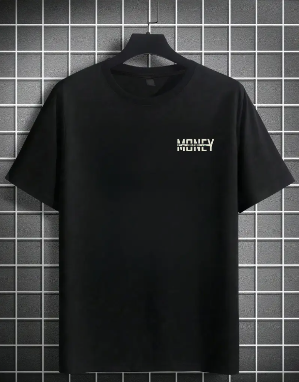 Mъжка тениска MONEY HM-220 BLACK